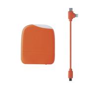 Xoopar Ice Powerbank Batteria Esterna 5000 mAh Luce Touch - Arancione | Batteria 5000 mAh con luce touch integrata - plastica riciclata certificata GRS, compatibile iPhone e Android