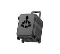 Xoopar Luggie Adattatore da Viaggio Universale 150 Paesi USB-C - Nero