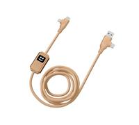 Xoopar - Multi Cavo USB 4 in 1 Caricabatterie Rapido 100W Compatibile Con Tutti Gli Smartphone Caricabatterie Universale Veloce In Plastica Riciclata - Presa USB USB-C Lightning ALU 1M Dorato