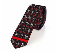 Xoovtka Cravatta da uomo con stampa floreale bianca botanica romantica floreale cravatta da uomo per tutti i giorni festa di nozze affari, Tavola periodica, Taglia unica