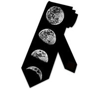 Xoovtka Space Ties - Cravatta da uomo con luna astronomica, Come nella foto, Taglia unica