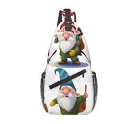 XOPEKVLAWM Borsa a tracolla a tracolla con mongolfiera che vola sopra il tetto Borsa a tracolla Borsa a tracolla Borsa a tracolla Viaggi Escursionismo Daypack, Natale divertente gnomi, Taglia unica