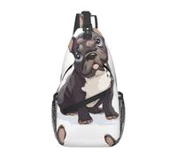 XOPEKVLAWM Borsa a tracolla con tracolla che si illumina al buio, borsa a tracolla da viaggio, escursionismo, Bulldog francese., Taglia unica