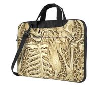 XOPEKVLAWM Borsa per laptop Custodia protettiva antiurto Weird Bone Pattern Custodia per laptop Borsa per il trasporto del computer, Nero , 15.6 inch