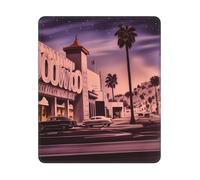 XOPEKVLAWM Tappetino per mouse con bordo cucito, impermeabile, con base in gomma antiscivolo, il vecchio tappetino per mouse di Hollywood, tappetino per scrivania per laptop, tappetino per mouse da