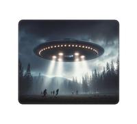 XOPEKVLAWM Tappetino per mouse con bordo cucito, impermeabile, con base in gomma antiscivolo, tappetino per mouse con atterraggio UFO, tappetino per mouse per computer portatile, ufficio, casa, 25 x