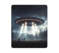 XOPEKVLAWM Tappetino per mouse con bordo cucito, impermeabile, con base in gomma antiscivolo, tappetino per mouse con atterraggio UFO, tappetino per mouse per computer portatile, ufficio, casa, 25 x