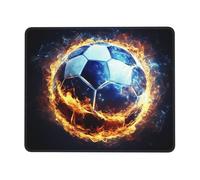 XOPEKVLAWM Tappetino per mouse impermeabile per computer, con base in gomma antiscivolo, tappetino per mouse con palla da calcio, tappetino per mouse per computer portatile, ufficio, casa, 21,1 x 26,2