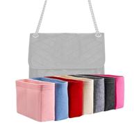 Xoppia - Organizer per borse a catena compatibile con YSL Niki Medium, inserto in feltro per borsa a mano, fodera per borse da donna. (nero, stile B: cerniera laterale)
