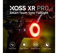XOSS XR Pro Team Sync Fanale posteriore con rilevamento del freno automatico Luce posteriore per bicicletta LED Fanale posteriore per ciclismo ricaricabile impermeabile XRpro