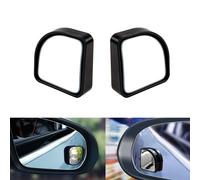 Xotic Tech Blind Spot Mirror 2'' Black Fan HD Glass Convex Adjustable Wide Angle Rear View Mirror Universal For Car SUVs Truck Motorcycle (2pcs)