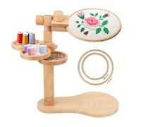 XoTiq Hoop Ricami in Legno Multiuso con Un Telaio di faggio a Sostegno di Una Regolazione Gratuita a 360 Gradi, Incluso Un Cerchio da 20 cm Adatto a Piccoli progetti seguiti a Mano e opere di Punto