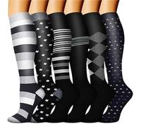 xotoa Calzini sportivi a compressione sopra il ginocchio da uomo e da donna, antiscivolo e assorbenti del sudore(Wide large diamond,L/XL)