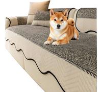 xotoa Copridivano for Animali Domestici con Design Imbottito Trapuntato e Ispessito, Fondo Strutturato in Silicone Antiscivolo(Black,35.4in*102.4in)