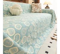 xotoa Copridivano Trapuntato in Cotone Lavato, Adatto for Posti for 1/2/3/4 Persone, Coperta Antiscivolo for Divano, Proteggi Divano for Animali Domestici E Familiari(Blue,230 * 300cm)