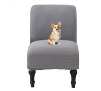 xotoa Coprisedia elastico senza braccioli in jacquard, motivo 3D, design con bordo inferiore antiscivolo, adatto a molteplici scenari(Light Gray,2pcs)