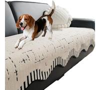 xotoa Cuscino for Divano for Animali Domestici Lavabile in Lavatrice, Spazzolato e Ispessito for Il Comfort della Pelle, Fondo Antiscivolo ad Alto attrito(Black,35.4in*102.4in)