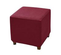 xotoa Fodera elastica for poggiapiedi quadrata, protezione lavabile for mobili, adatta for soggiorni, camere da letto e altri luoghi.(Burgundy)
