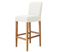 xotoa Fodera for Sgabello da Bar in Velluto Elasticizzato Fodera for Sgabello Alto con Schienale Basso(23#MilkyWhite,6pcs)