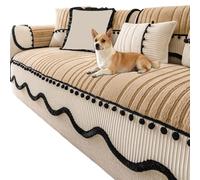 xotoa Il copridivano, Realizzato in Tessuto Spazzolato, con Fondo Antiscivolo, può Essere utilizzato Anche Come Tappetino for Finestra o Tappetino.(Coffee,27.6in*70.9in)