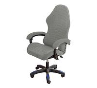 xotoa Set di Fodere for Sedia da Gioco Antiscivolo, Fodere for Sedia da Gioco in Poliestere con Cerniera, 1 Fodero for Sedia + 2 Fodere for braccioli, Lavabili(Dark Gray)