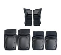 xotoa Set di Protezioni Sportive in Materiale Composito a Tre Strati: Ginocchiere, gomitiere e paramani(Black,XL[90kg-115kg])