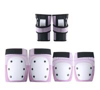 xotoa Set di Protezioni Sportive in Materiale Composito a Tre Strati: Ginocchiere, gomitiere e paramani(Pinkish Purple,XS[12kg-22kg])
