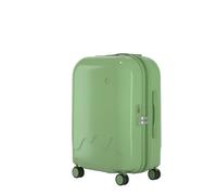 xotoa Valigia da viaggio d'affari con ruote universali, lucchetto a combinazione, trolley ABS+PC, tinta unita, 20-28 pollici, unisex(507matchagreen,24inch)