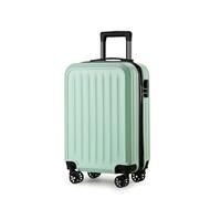 xotoa Valigia trolley con ruote universali in materiale PP, con cerniera e lucchetto a combinazione, tinta unita, for il tempo libero(Light green)