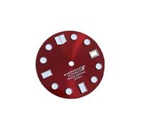 XOUVY Quadranti di Orologi Quadrante modificato con quadrante da 28,5 mm Modello Sole con Luminoso Verde per Movimento NH35/NH36/4R36/7S26 con Logo S