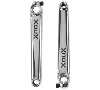 XOUX GRIND BMX Crankset 175mm 3-Piece Cr-Mo Cranks, 19mm, Chrome/Black