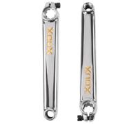 XOUX GRIND BMX Crankset 175mm 3-Piece Cr-Mo Cranks, 19mm, Chrome/Gold