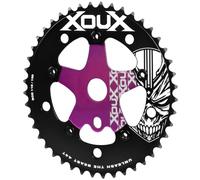 XOUX KRYPT 44T Chainring w/Spider 3/32" 110/130mm Old School BMX, PURxBlK
