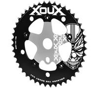 XOUX KRYPT 44T Chainring w/Spider 3/32" 110/130mm Old School BMX, SILxBlK
