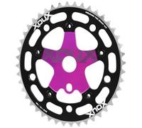 XOUX NEXOR 44T Chainring w/Spider 3/32" 110/130mm Old School BMX, PURxBlK