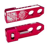 XOUX Reaper BMX Chain Tensioners 3/8" 10 mm AXLE Pair, Red