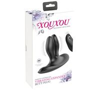 Vibratore anale ricaricabile con doppio ramo XOUXOU (nero)