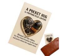 xowwyue Biglietti Ispirazionali | Portafortuna Sentimentale e Portatile - Biglietto Di Auguri Per Motociclisti A Cuore Tascabile,Per Motociclisti Uomini Donne Amici Famiglia Touring Viaggio Guida