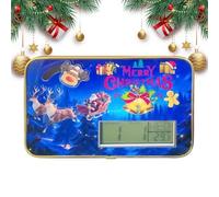 xowwyue Orologio Natalizio Babbo Natale | Orologio Digitale da Scrivania con Data e Temperatura Renna di Santa,Decorazione Stagionale per Camera da Letto Aula Palestra Casa Campagna Soggiorno Uffici