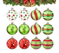 xowwyue Palline Di Natale Per Decorazione - 12 Pezzi di Natalizie - 6.1 cm Diametro,per Feste Natalizie Decorazioni per Interno ed Esterno Albero di Natale Casa e Festa