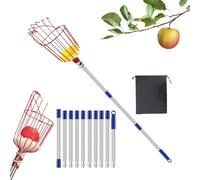 xowwyue per raccogliere mango con cestino, raccoglitore arancione da 4,5 m, con manico retrattile, strumento portatile per arancia, limone, , pera, , avocado, ghianda, frutteto