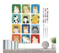 xowwyue Pittura Per Numeri Cani Animali,Pittura Per Numeri Gatto E Colorato - Set Di Attrezzi Per Arte Per Ringraziamento Dormitorio Compleanno Casa Camera Da Letto Scuola,Per Compleanno E Vacanza E