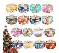 xowwyue Profumate per il Natale | 16 Pezzi Di Candeline Con Diffusore A Lunga Durata - Profumate Per Natale Senza Fiamma | per Halloween, Donne, Casa, Tavolo, Matrimonio, Compleanno, Autunno, Finestra