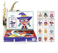 xowwyue Puzzle Magnetici | Attività di Apprendimento a Doppia Faccia | Gioco di Travestimento per il Viaggio,per Bambini Ragazze e Ragazzi Festa di Compleanno Viaggio Casa Asilo e Scuola