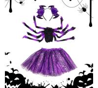 xowwyue Set Costume Completo,Vestito Costume per Ragazze - Completo Con Fascia Per Feste Bambini Ragazzi 2-15 Anni Maschera Carnevale