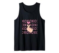 XOXO Heart And Finger Love Gesture Art Canotta