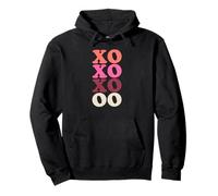 XOXO Retro 70s Bubble Font Groovy Love & Abbracci Vibes Felpa con Cappuccio