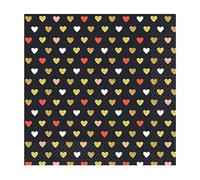 XOXO - Tovaglioli, 20 pezzi, 33 x 33 cm, colore: Nero