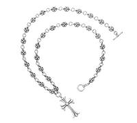 XOXVURI 1 Pezzo Stainless Steel Cross Necklace For Men And Women Chain Length 50 Cm Classic And Elegant Design Christian Religious Jewellery Strong And Durable Silver Cross Pendant Sterling Silver