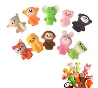XOXVURI 10 Pezzi Marionette da Mano Burattini da Dito Burattino a Mano in Peluche Burattini a Dito Set Giocattoli Animali per Baby Bambini